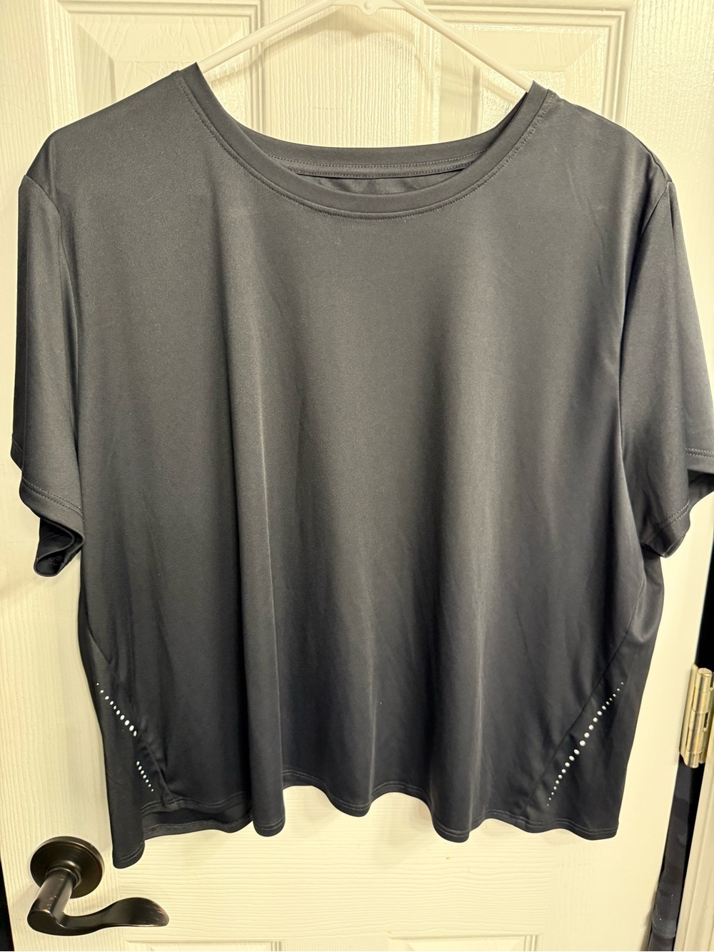 Baleaf Black Short Sleeve Athletic Tee with Side Dot Details
